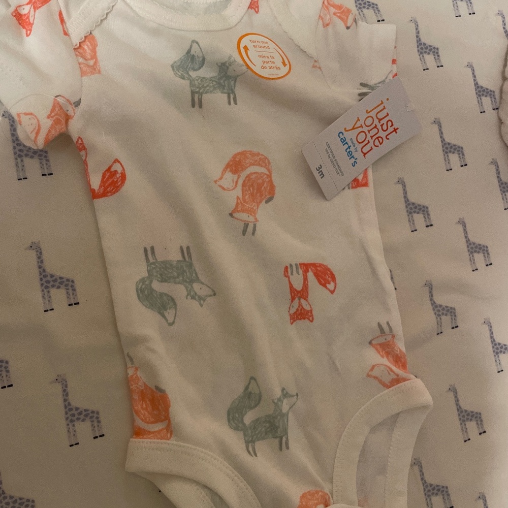 Fox bodysuit new 3 mos